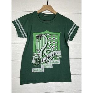 Harry Potter Slytherin House Shield Graphic T Shirt Medium Kelly Green HP Books